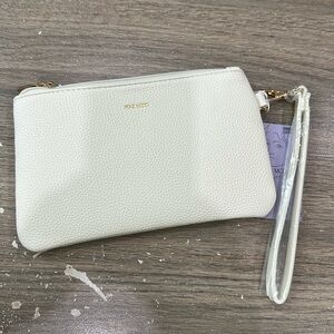 Pixie Mood Faux Double Pouch Leather Clutch 5”x8”